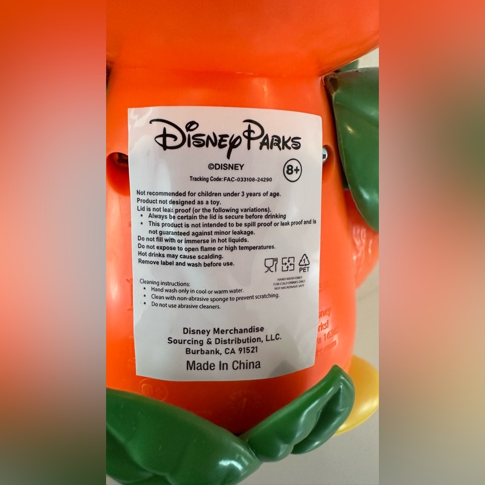 🍊 Disney Orange Bird Sipper Cup – EPCOT Flower & Garden Festival Exclusive! - Picture 5 of 7